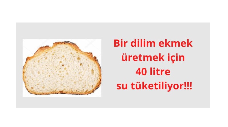Biliyor musunuz? Bir dilim ekmek için 40 litre su harcanıyor...