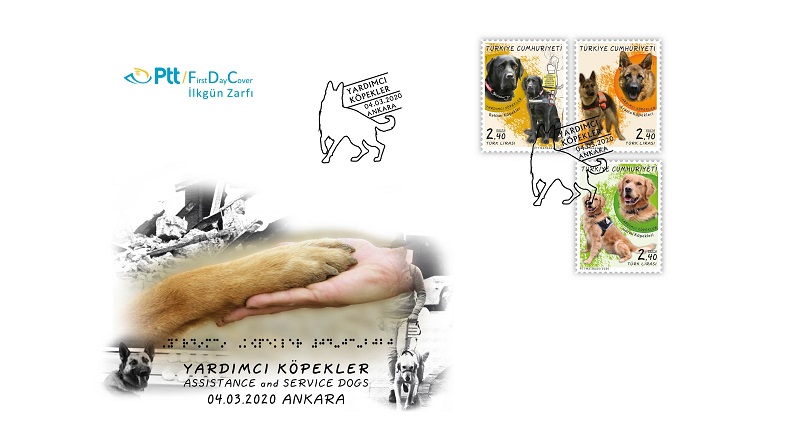 “Yardımcı Köpekler” konulu anma pulu