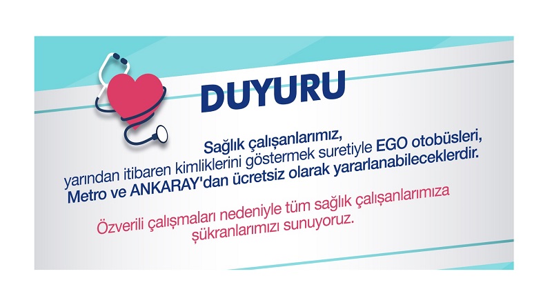 Ücretsiz oldu: SAĞLIK ÇALIŞANLARI İÇİN...