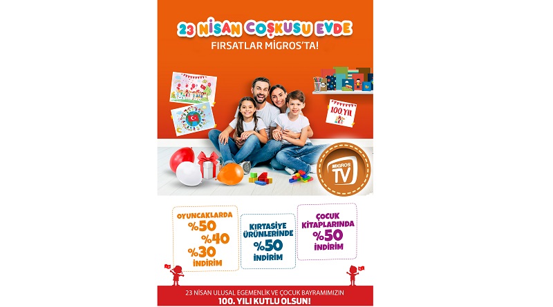 MigrosTV, 23 Nisan coşkusunu evlere getiriyor!