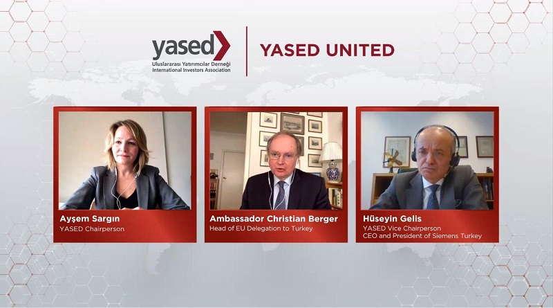AB Türkiye Delegasyonu Başkanı Büyükelçi Christian Berger YASED United’ın konuğu oldu