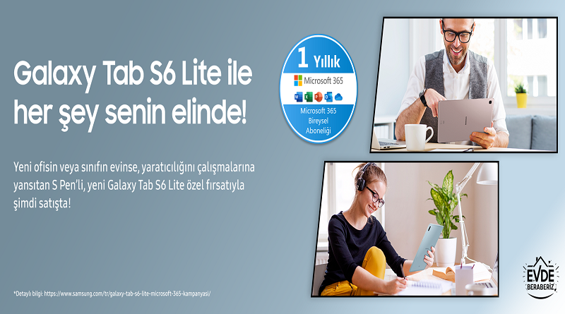 Galaxy Tab S6 Lite şimdi Microsoft 365 Bireysel aboneliği ile birlikte!