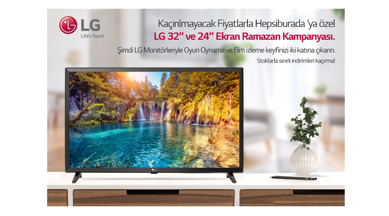 LG Monitörlere Hepsiburada’dan Müthiş İndirim