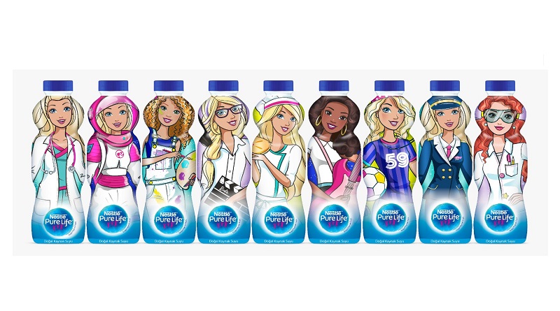 Çocuklara ilham veren yeni seri: Nestlé Pure Life Barbie kariyer serisi şişeler