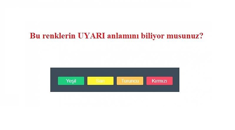 İşte 'Meteorolojik Uyarıların' anlamları!