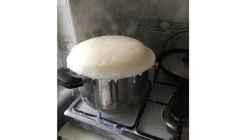 Sütün taşmaması için...