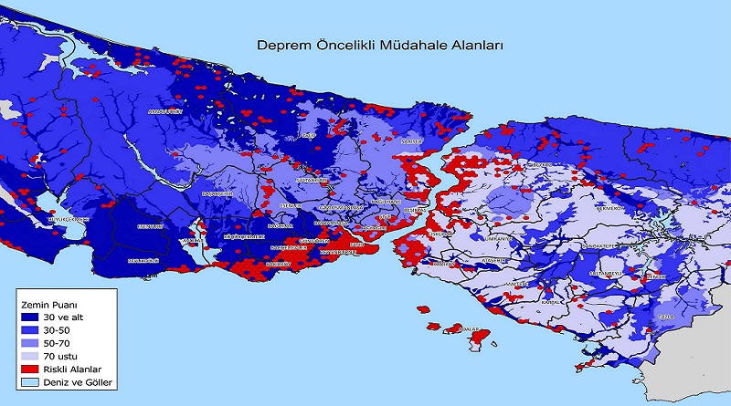 İstanbul'un DEPREM Haritası yayınlandı!