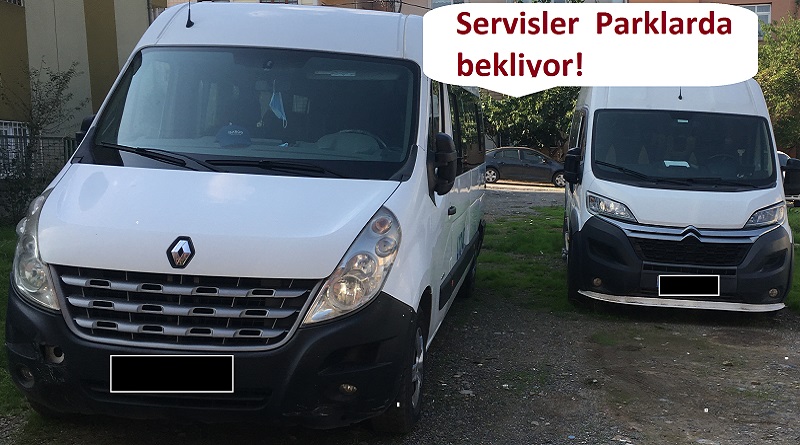 Servisler parklarda bekliyor: Çözüm şart...