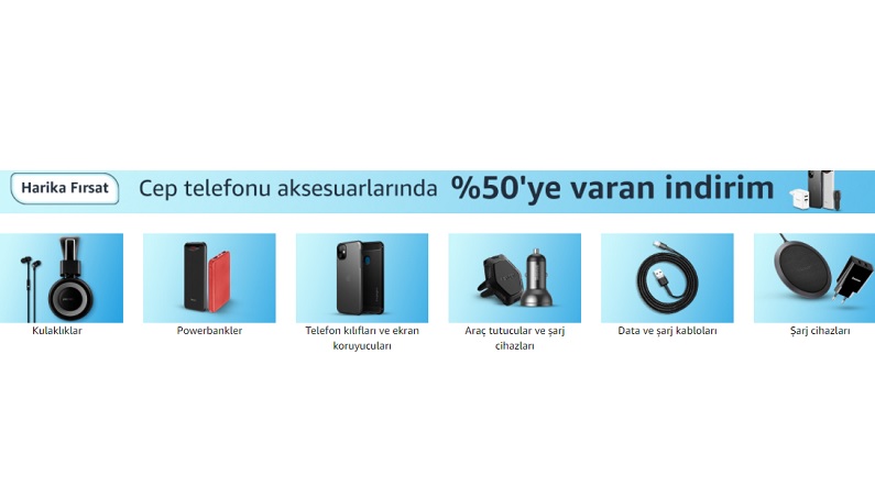 Cep Telefonu Aksesuarları ve Ofis Ürünlerinde yüzde 50’ye indirim...