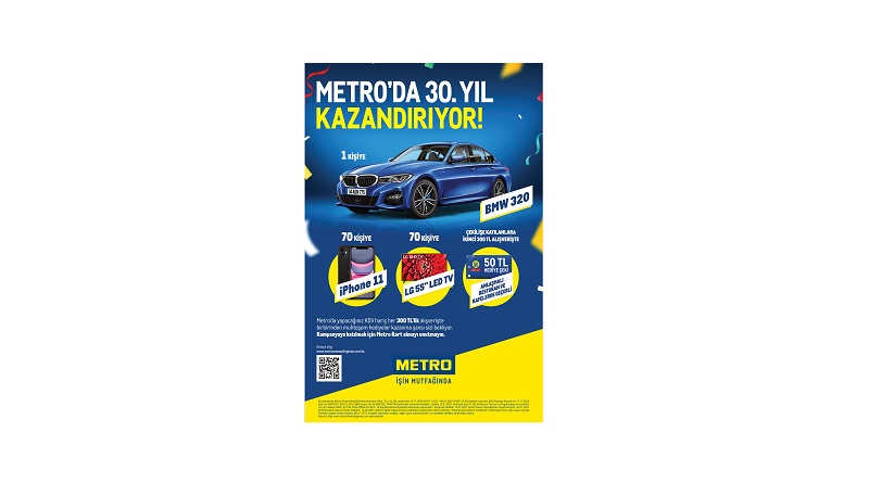 Metro Türkiye’den 30. yıla özel büyük hediye kampanyası
