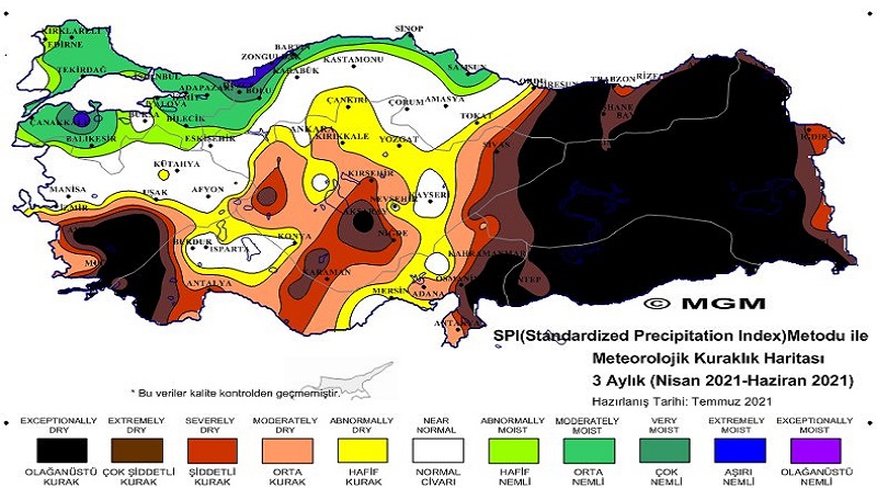 Yaşanan Olağanüstü KURAKLIK - İşte il il harita...