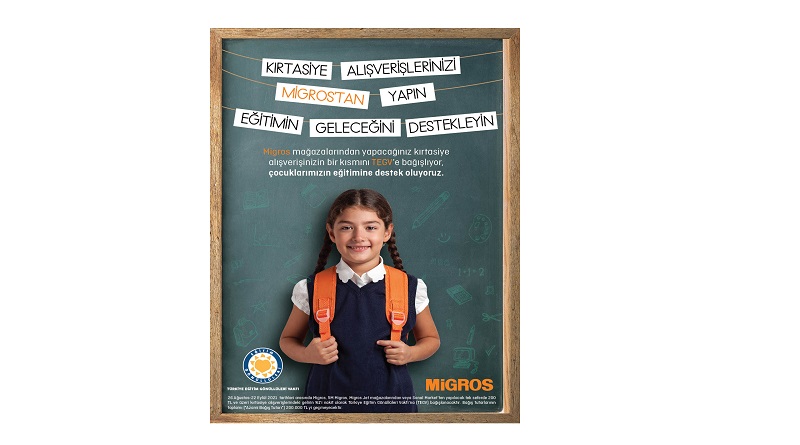Migros'tan yapılan kırtasiye alışverişleri eğitimin geleceğine katkı sağlıyor