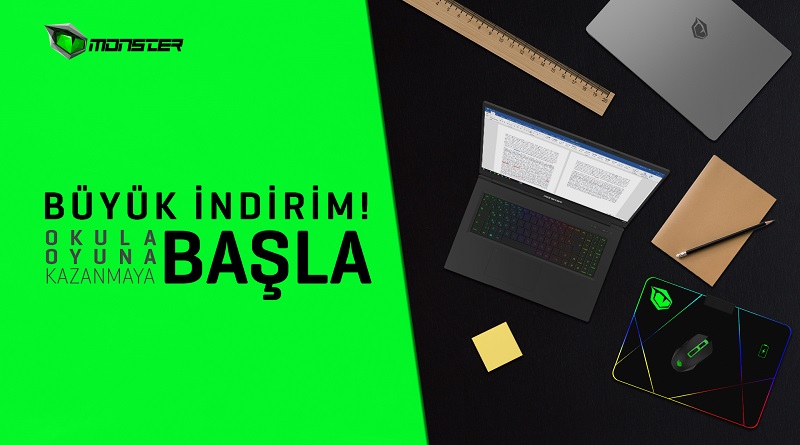 İndirimler, Monster Notebook’ta “Okula Dönüş Kampanyası” ile başladı!