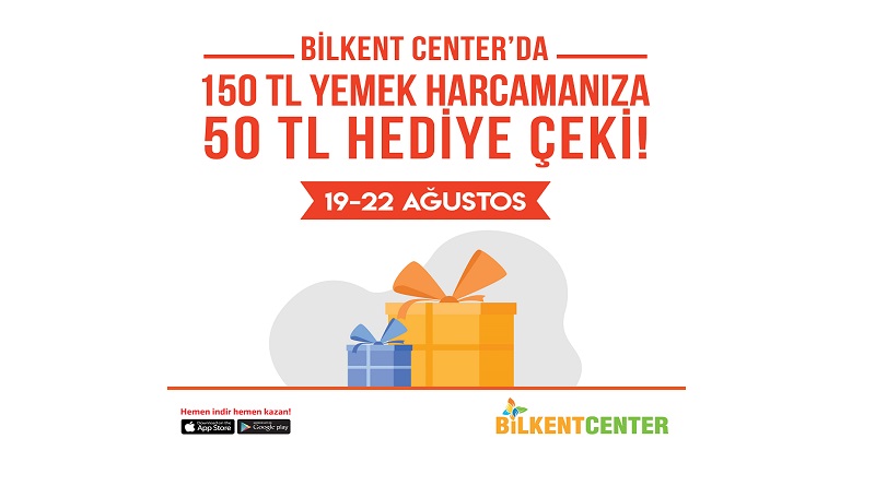 Alışveriş için sürpriz hediye çekleri Bilkent Center'dan