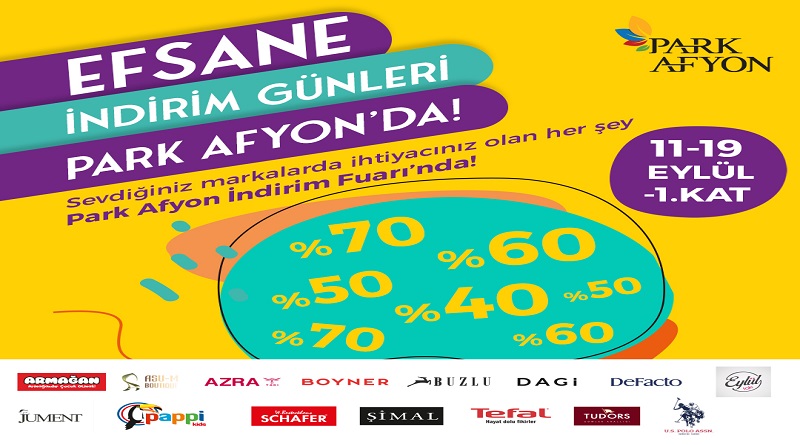 Park Afyon’da Efsane İndirim Günleri Başlıyor