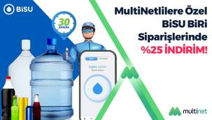 MultiNetlilere özel BiSU BiRi ile tüm içecek siparişlerinde yüzde 25 indirim ve online ödeme kolaylığı!
