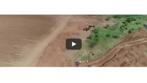 Taşla Drone'u düşürmeye çalışıyor!
