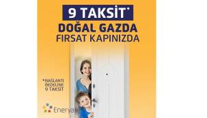 Doğalgaza 9 taksit!