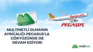 Pegasus yolcuları uçak içi ikram alışverişlerini MultiNet'le ödüyor