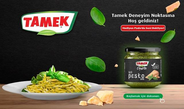 PUDO kullanıcılarına Tamek Pesto sos hediyesi